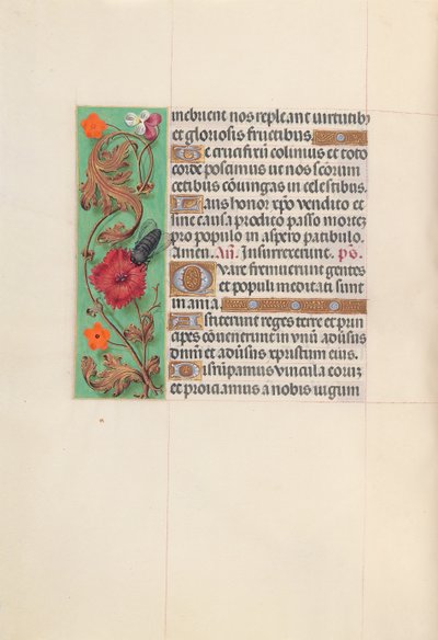 İspanya Kraliçesi Katolik Kraliçe Isabella'nın Saatleri: Fol. 52v, c. 1500. by Master of the First Prayerbook of Maximillian