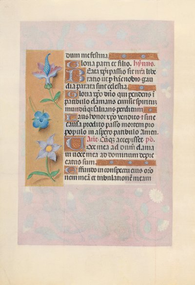 İspanya Kraliçesi Katolik Kraliçe Isabella'nın Saatleri: Fol. 69v, c. 1500. by Master of the First Prayerbook of Maximillian