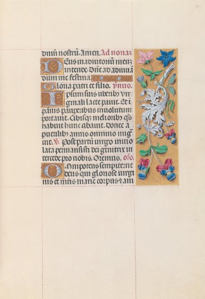 İspanya Kraliçesi Katolik Kraliçe Isabella'nın Saatleri: Fol. 84r, c. 1500. by Master of the First Prayerbook of Maximillian