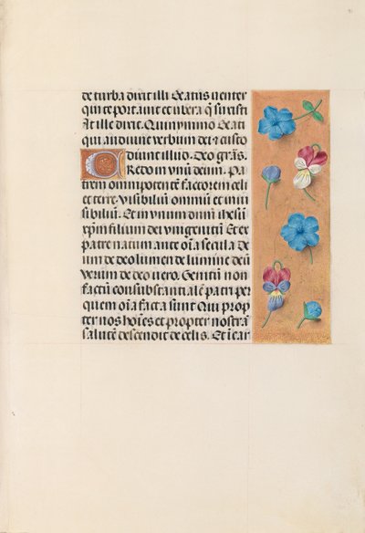 İspanya Kraliçesi Katolik Kraliçe Isabella'nın Saatleri: Fol. 91r, c. 1500. by Master of the First Prayerbook of Maximillian