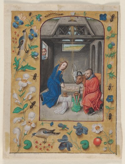 Saatler Kitabından Kesilen Yaprak: Doğuş by Master of the First Prayerbook of Maximillian
