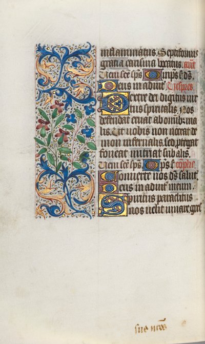 Rouen Kullanım Saatleri Kitabı: fol. 101v, c. 1470. by Master of the Geneva Latini