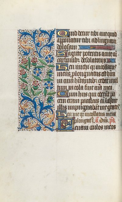 Rouen Kullanım Saatleri Kitabı: fol. 104v, c. 1470. by Master of the Geneva Latini