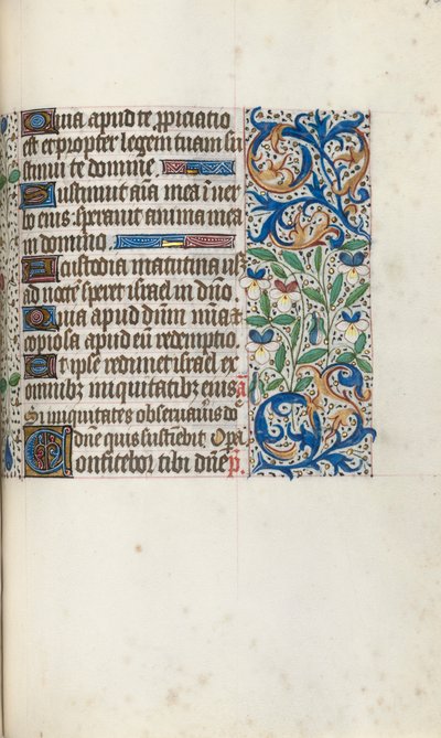 Rouen Kullanım Saatleri Kitabı: fol. 106r, c. 1470. by Master of the Geneva Latini