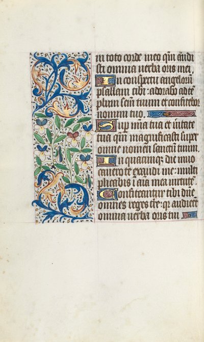 Rouen Kullanım Saatleri Kitabı: fol. 106r, c. 1470. by Master of the Geneva Latini
