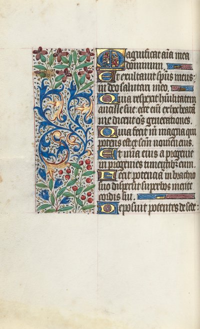 Rouen Kullanım Saatleri Kitabı: fol. 107v, c. 1470. by Master of the Geneva Latini