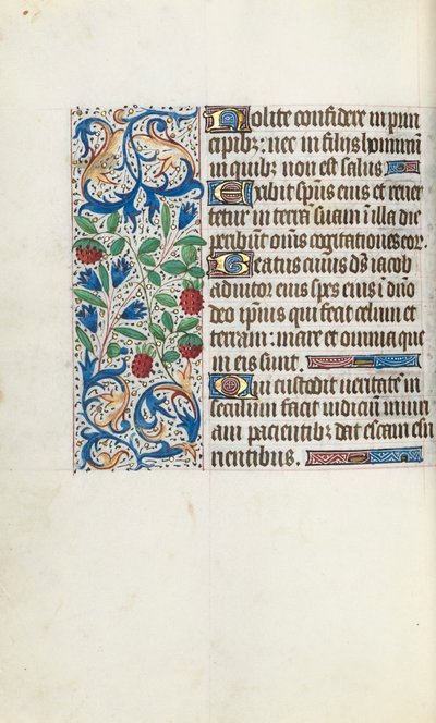 Rouen Kullanım Saatleri Kitabı: fol. 108v, c. 1470. by Master of the Geneva Latini