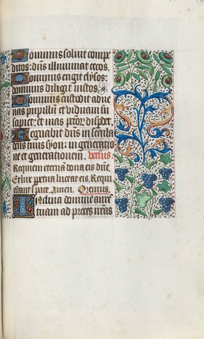 Rouen Kullanım Saatleri Kitabı: fol. 109r, c. 1470. by Master of the Geneva Latini