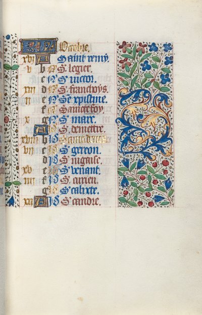 Rouen Kullanım Saatleri Kitabı: fol. 10r, c. 1470. by Master of the Geneva Latini