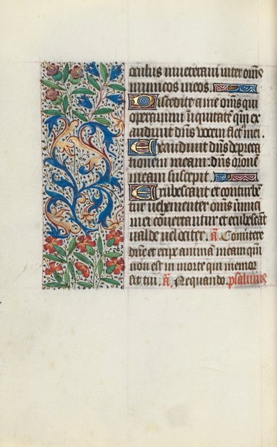 Rouen Kullanım Saatleri Kitabı: fol. 112v, c. 1470. by Master of the Geneva Latini