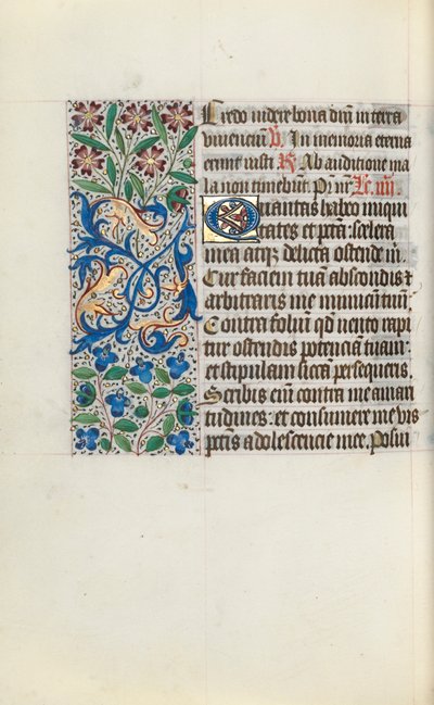 Rouen Kullanım Saatleri Kitabı: fol. 122v, c. 1470. by Master of the Geneva Latini