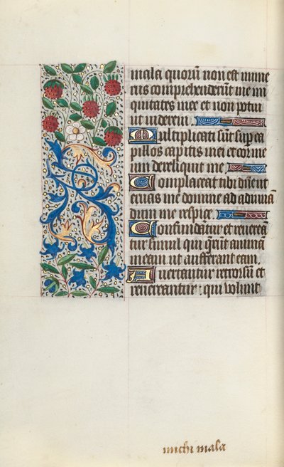 Rouen Kullanım Saatleri Kitabı: fol. 126v, c. 1470. by Master of the Geneva Latini