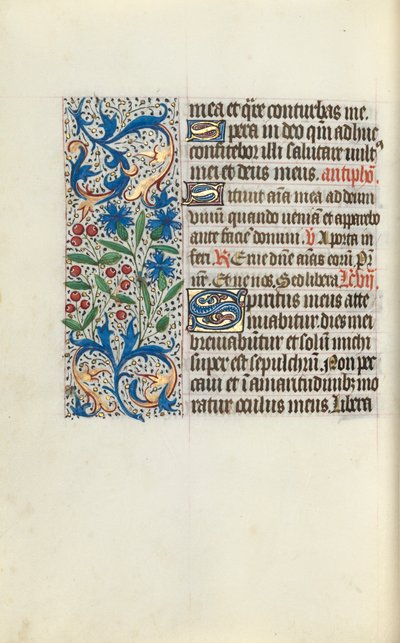 Rouen Kullanım Saatleri Kitabı: fol. 130v, c. 1470. by Master of the Geneva Latini