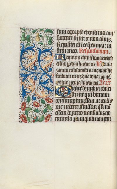 Rouen Kullanım Saatleri Kitabı: fol. 132v, c. 1470. by Master of the Geneva Latini