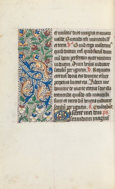 Rouen Kullanım Saatleri Kitabı: fol. 133v, c. 1470. by Master of the Geneva Latini