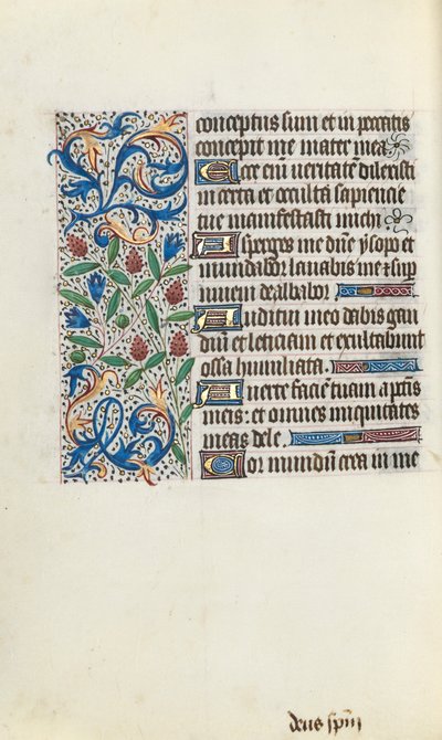 Rouen Kullanım Saatleri Kitabı: fol. 134v, c. 1470. by Master of the Geneva Latini