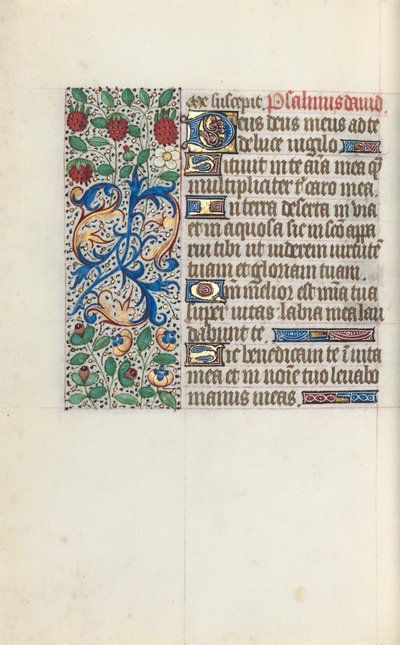 Rouen Kullanım Saatleri Kitabı: fol. 137v, c. 1470. by Master of the Geneva Latini