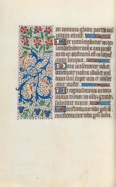 Rouen Kullanım Saatleri Kitabı: fol. 138v, c. 1470. by Master of the Geneva Latini