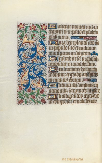 Rouen Kullanım Saatleri Kitabı: fol. 142v, c. 1470. by Master of the Geneva Latini