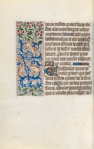 Rouen Kullanım Saatleri Kitabı: fol. 147v, c. 1470. by Master of the Geneva Latini