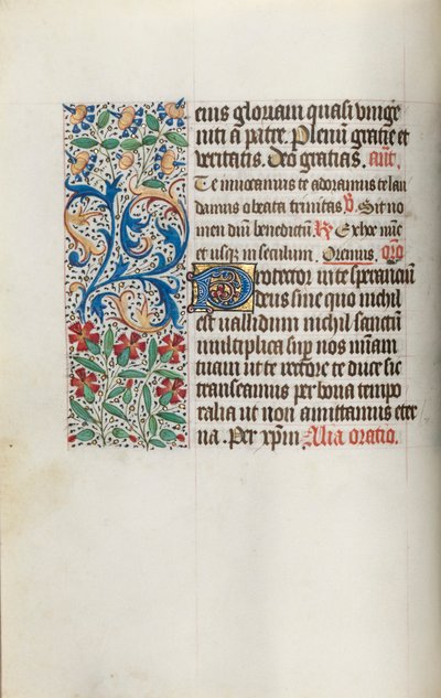 Rouen Kullanım Saatleri Kitabı: fol. 14v, c. 1470. by Master of the Geneva Latini