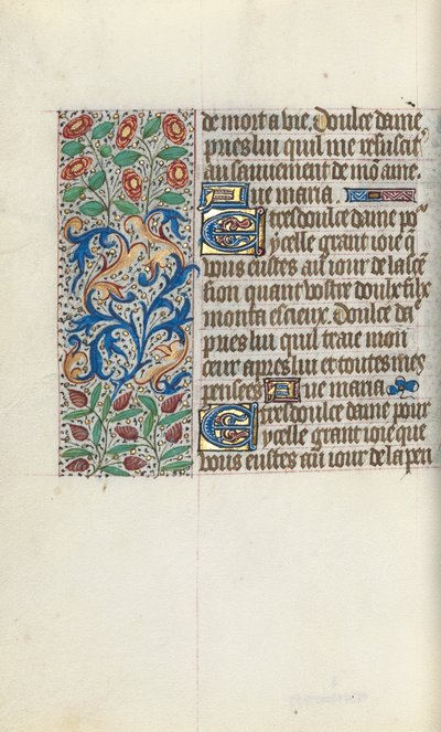 Rouen Kullanım Saatleri Kitabı: fol. 150v, c. 1470. by Master of the Geneva Latini