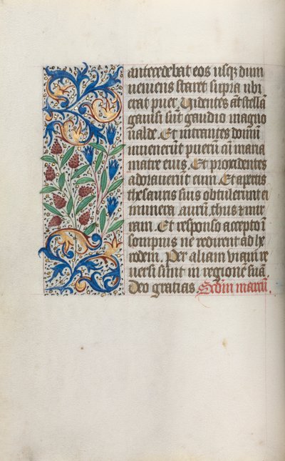 Rouen Kullanım Saatleri Kitabı: fol. 17v, c. 1470. by Master of the Geneva Latini