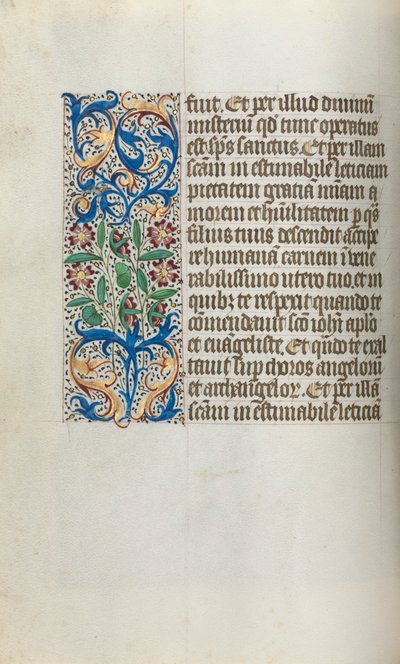 Rouen Kullanım Saatleri Kitabı: fol. 19v, c. 1470. by Master of the Geneva Latini