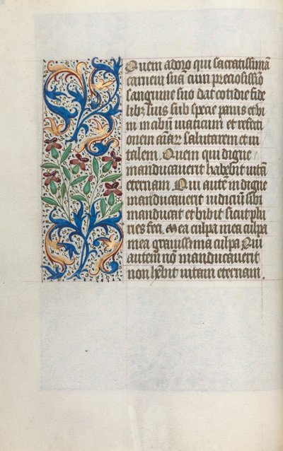 Rouen Kullanım Saatleri Kitabı: fol. 23v, c. 1470. by Master of the Geneva Latini