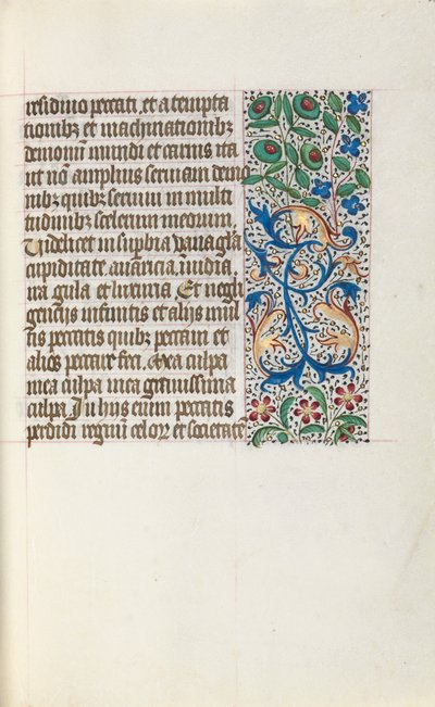 Rouen Kullanım Saatleri Kitabı: fol. 25r, c. 1470. by Master of the Geneva Latini