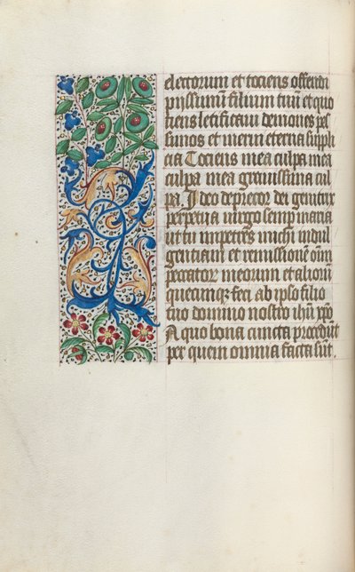 Rouen Kullanım Saatleri Kitabı: fol. 25v, c. 1470. by Master of the Geneva Latini