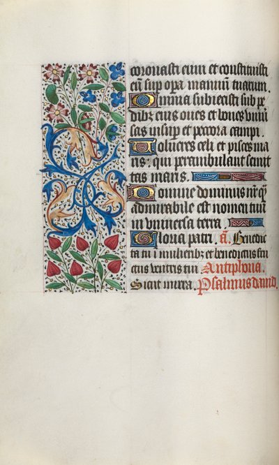 Rouen Kullanım Saatleri Kitabı: fol. 31v, c. 1470. by Master of the Geneva Latini