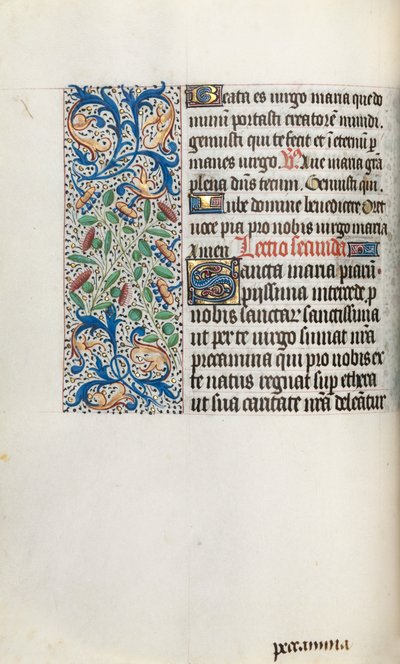 Rouen Kullanım Saatleri Kitabı: fol. 35v, c. 1470. by Master of the Geneva Latini