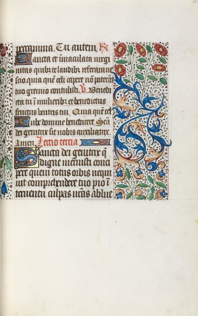 Rouen Kullanım Saatleri Kitabı: fol. 36r, c. 1470. by Master of the Geneva Latini