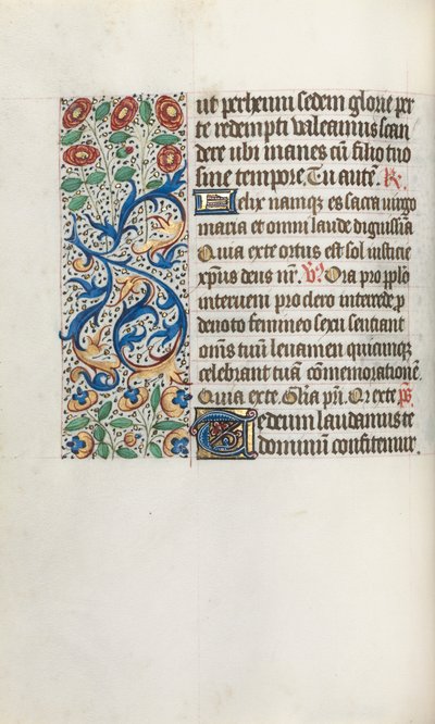 Rouen Kullanım Saatleri Kitabı: fol. 36v, c. 1470. by Master of the Geneva Latini