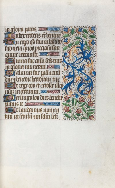 Rouen Kullanım Saatleri Kitabı: fol. 38v, c. 1470. by Master of the Geneva Latini