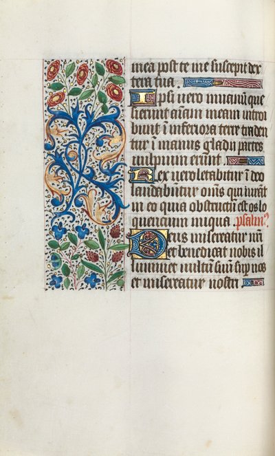 Rouen Kullanım Saatleri Kitabı: fol. 40v, c. 1470. by Master of the Geneva Latini