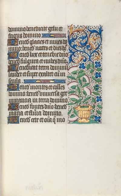 Rouen Kullanım Saatleri Kitabı: fol. 43r, c. 1470. by Master of the Geneva Latini