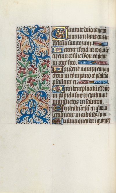 Rouen Kullanım Saatleri Kitabı: fol. 45v, c. 1470. by Master of the Geneva Latini