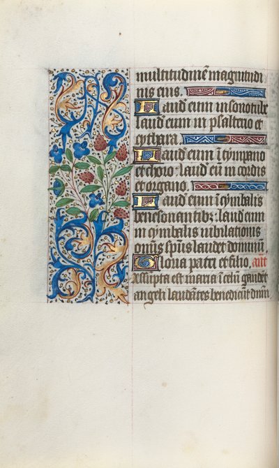 Rouen Kullanım Saatleri Kitabı: fol. 46v, c. 1470. by Master of the Geneva Latini