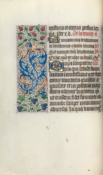 Rouen Kullanım Saatleri Kitabı: fol. 49v, c. 1470. by Master of the Geneva Latini