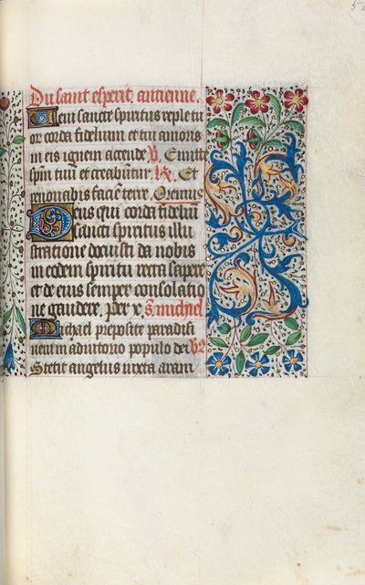 Rouen Kullanım Saatleri Kitabı: fol. 50r, c. 1470. by Master of the Geneva Latini