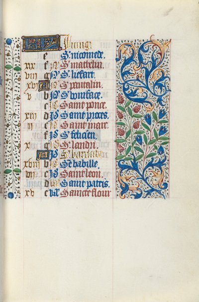 Rouen Kullanım Saatleri Kitabı: fol. 51r, c. 1470. by Master of the Geneva Latini
