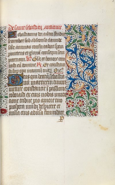 Rouen Kullanım Saatleri Kitabı: fol. 52r, c. 1470. by Master of the Geneva Latini