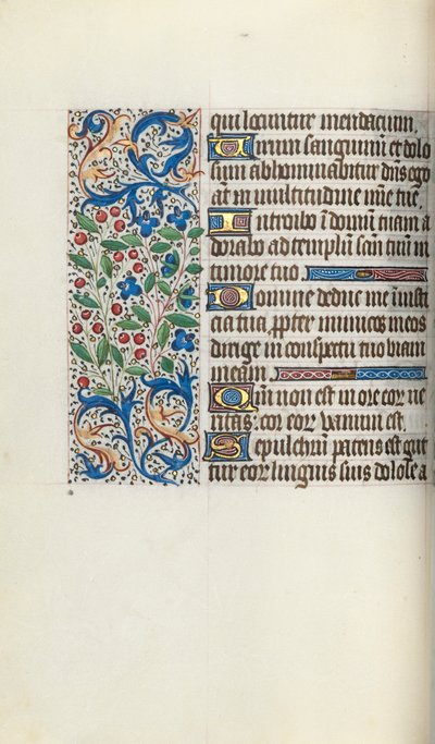 Rouen Kullanım Saatleri Kitabı: fol. 52v, c. 1470. by Master of the Geneva Latini