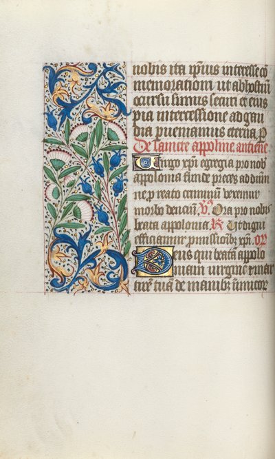 Rouen Kullanım Saatleri Kitabı: fol. 54v, c. 1470. by Master of the Geneva Latini