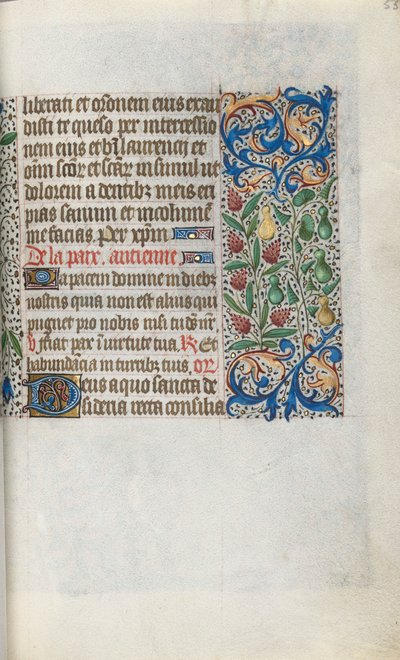 Rouen Kullanım Saatleri Kitabı: fol. 55r, c. 1470. by Master of the Geneva Latini