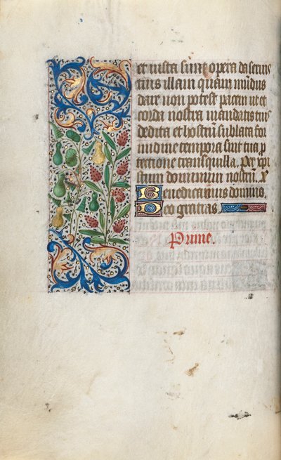 Rouen Kullanım Saatleri Kitabı: fol. 55v, c. 1470. by Master of the Geneva Latini