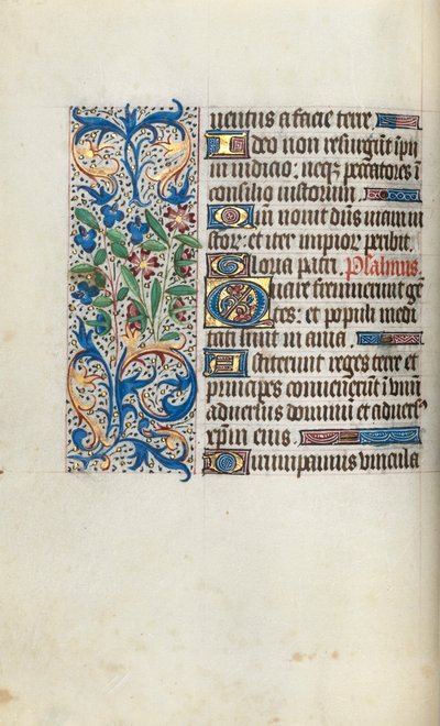 Rouen Kullanım Saatleri Kitabı: fol. 57v, c. 1470. by Master of the Geneva Latini
