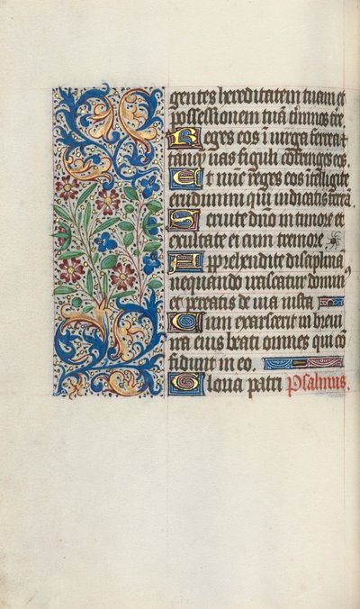 Rouen Kullanım Saatleri Kitabı: fol. 58v, c. 1470. by Master of the Geneva Latini